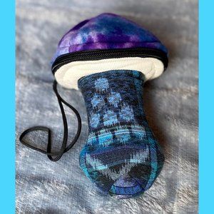 Adorable Tie-Dye Mushroom-Shaped Wristlet Accessory